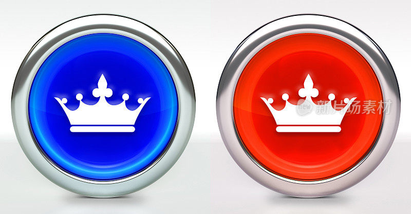 皇冠图标上的按钮与金属环
