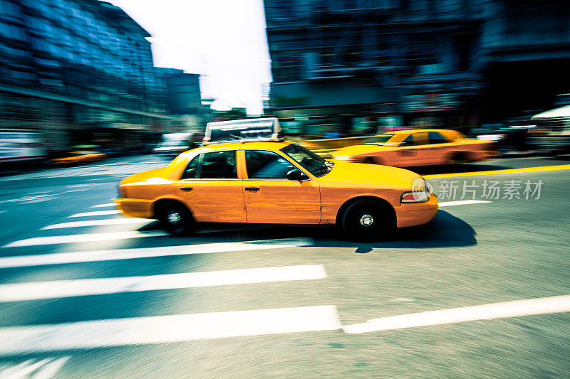 美国纽约的黄色快车