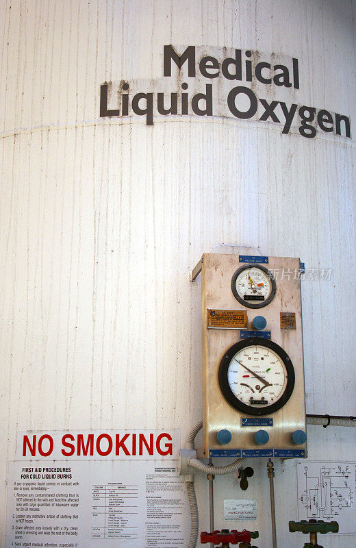 氧气罐和压力表