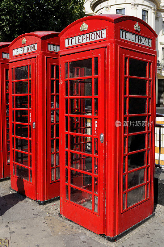 英国电话摊位。