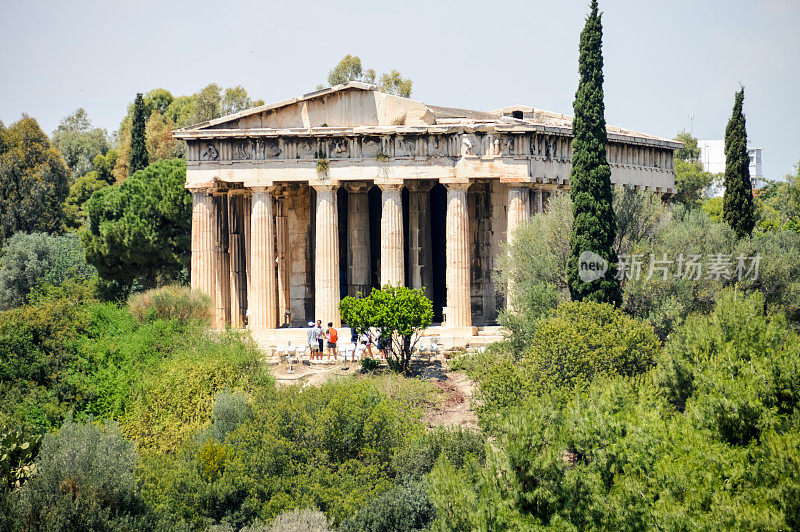 希腊雅典的古集市和赫菲索斯神庙