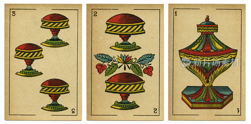Copas一、二、三十九世纪西班牙扑克牌巴拉加