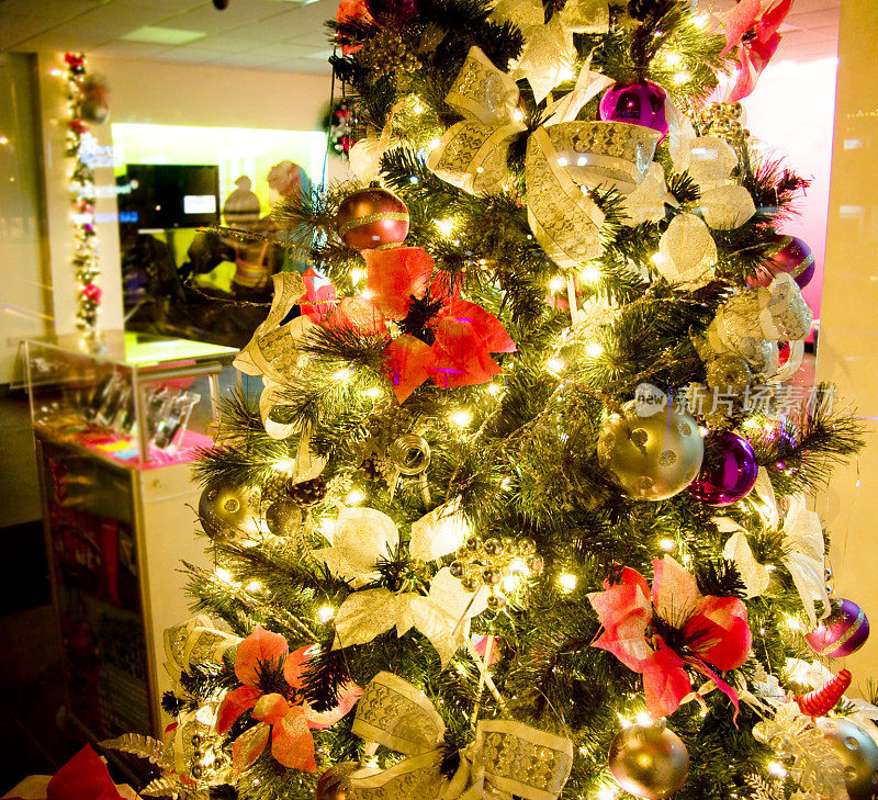 圣诞树在店面