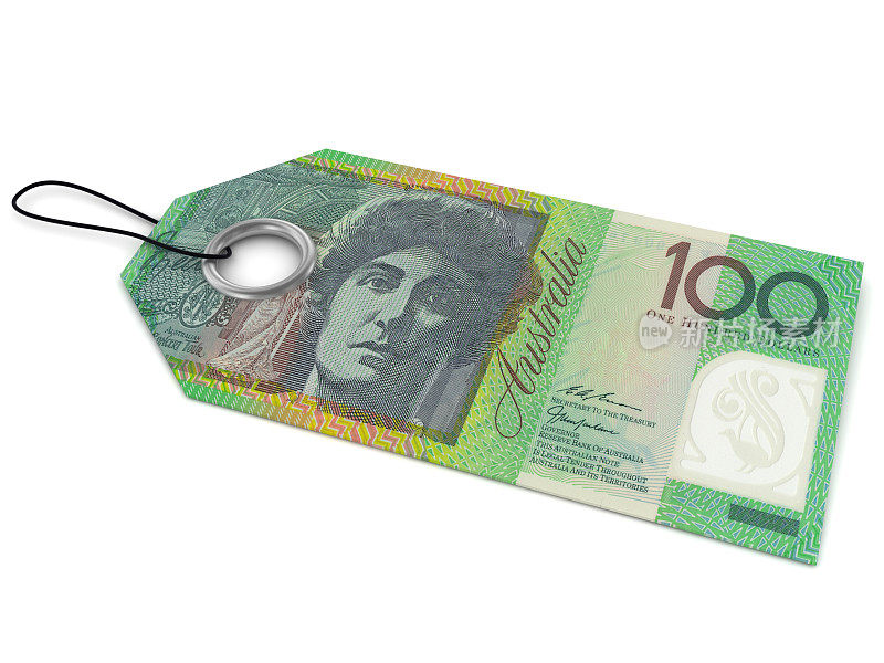 澳洲货币价格标签概念