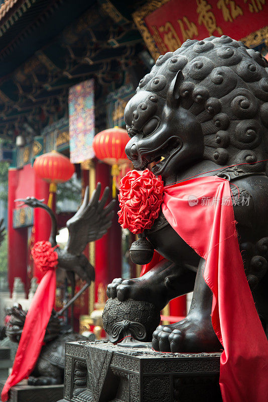 香港黄大仙庙的龙像