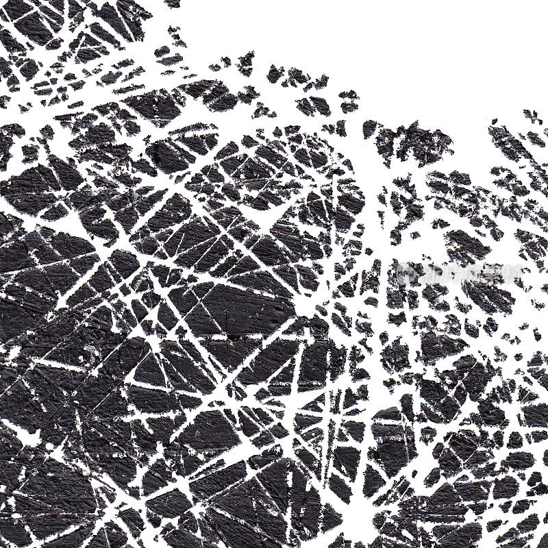 抽象粗糙的黑色背景与不均匀的白线