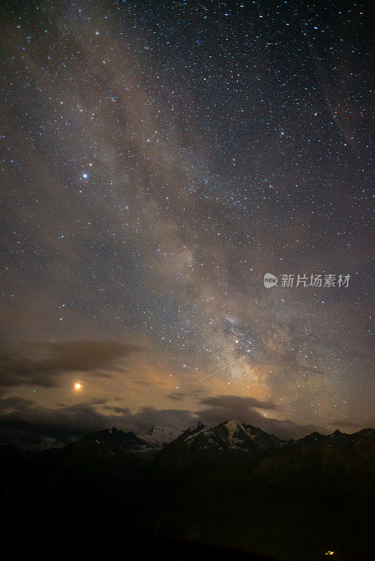 瑞士，银河和土星的山峰之上