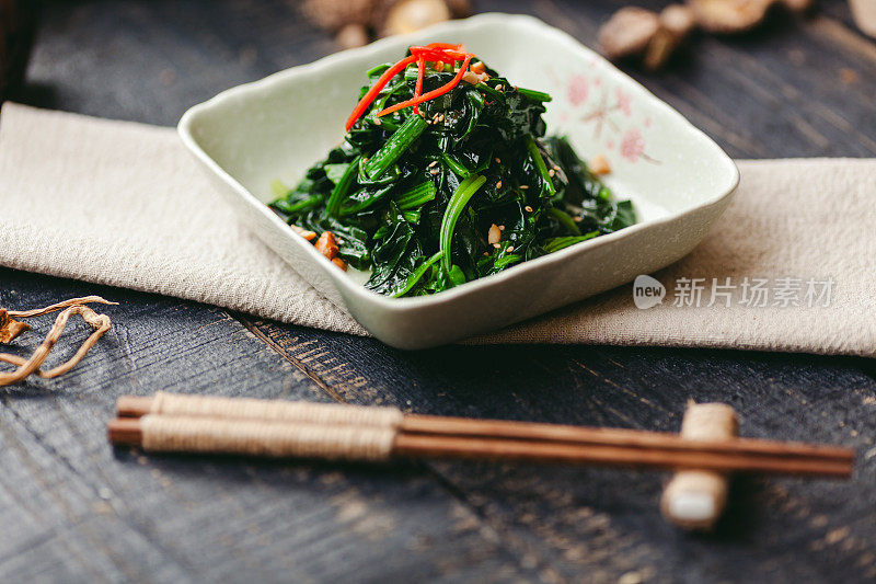 冷菠菜，中餐，粤菜