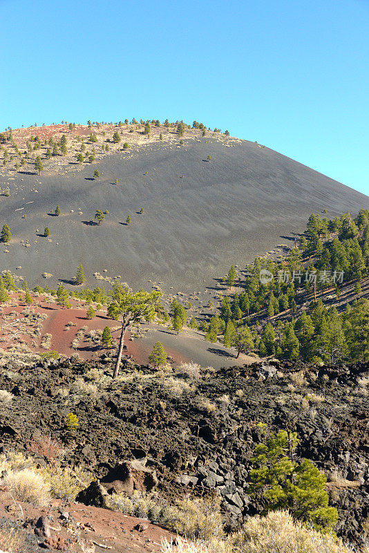 日落火山口火山国家纪念碑视图