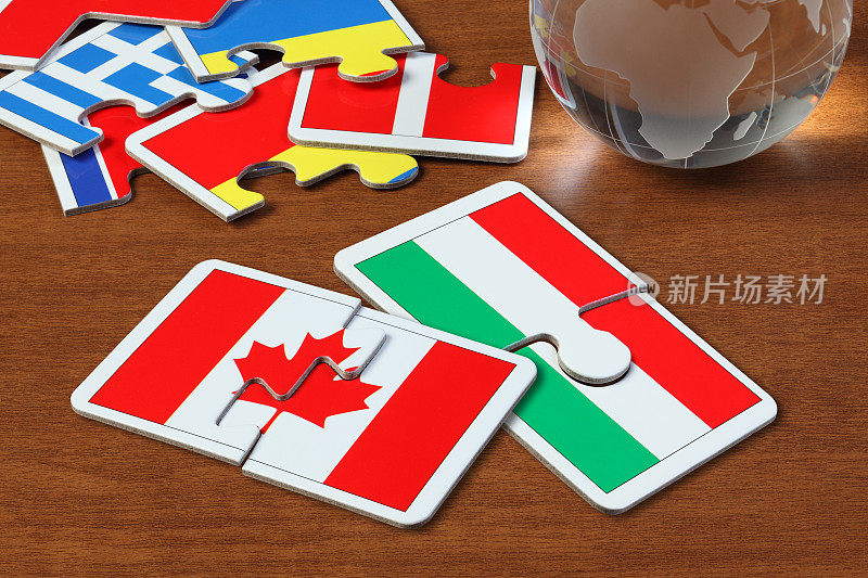 加拿大和匈牙利国旗拼图