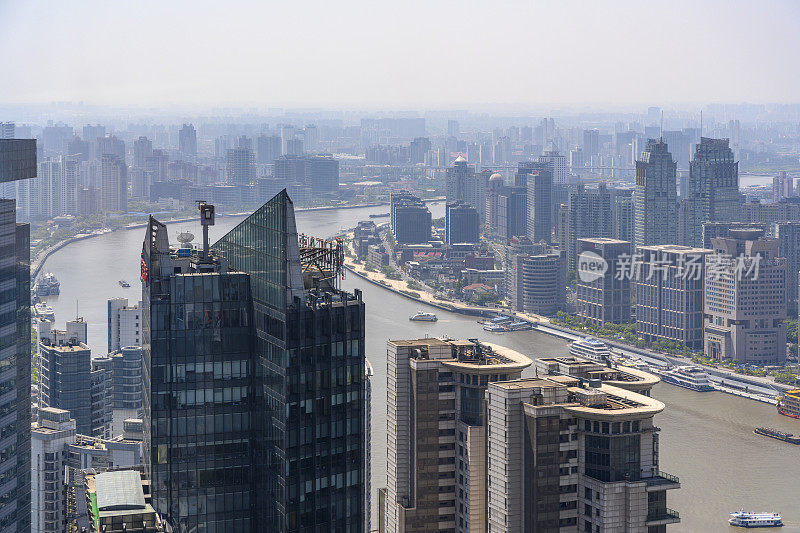 黄浦江和上海的建筑