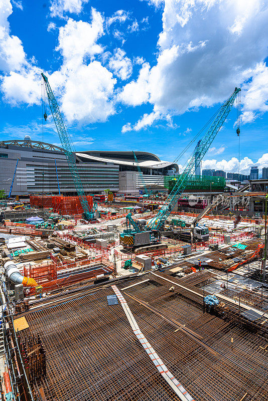 香港港铁展览中心车站建筑工地