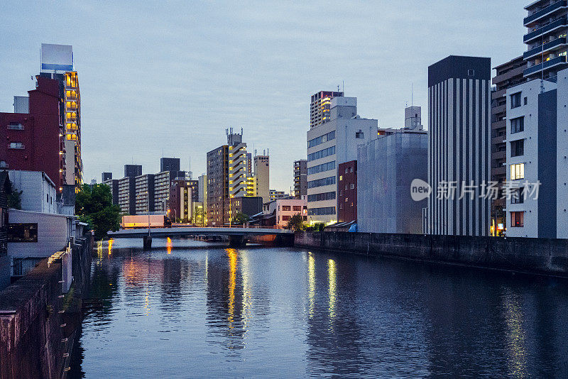 日本大阪道顿堀运河。