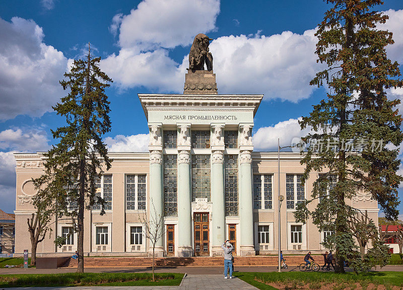 肉类工业馆，1951-1954年斯大林帝国风格建筑，文化遗产，国民经济成就展示