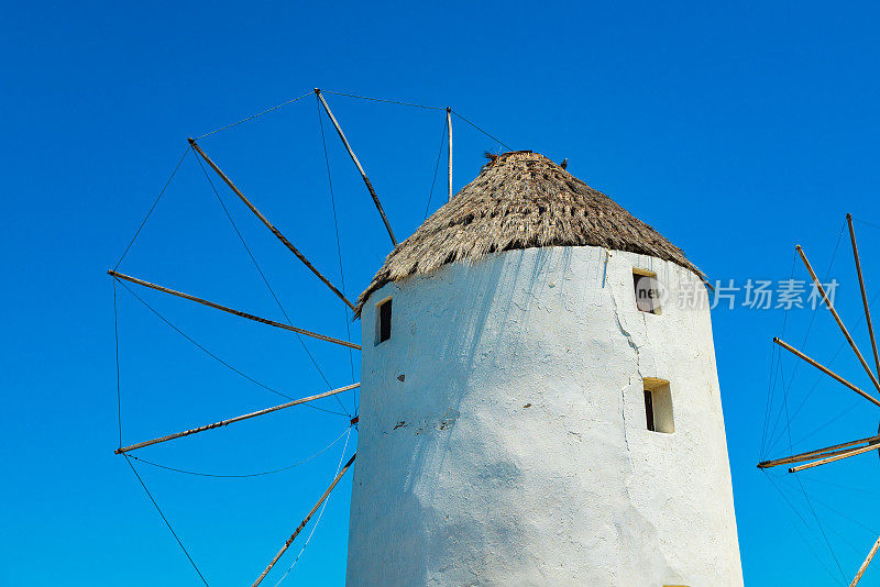 希腊米科诺斯岛，米科诺斯镇的老风车