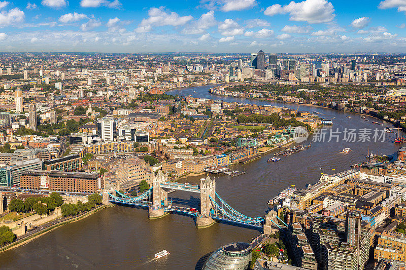 伦敦塔桥鸟瞰图