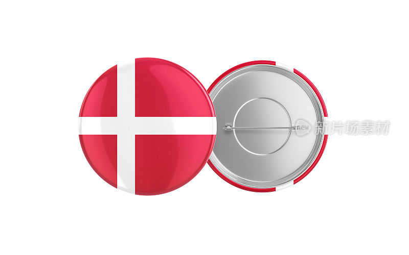 丹麦国旗徽章别针动作捕捉，前后剪辑路径