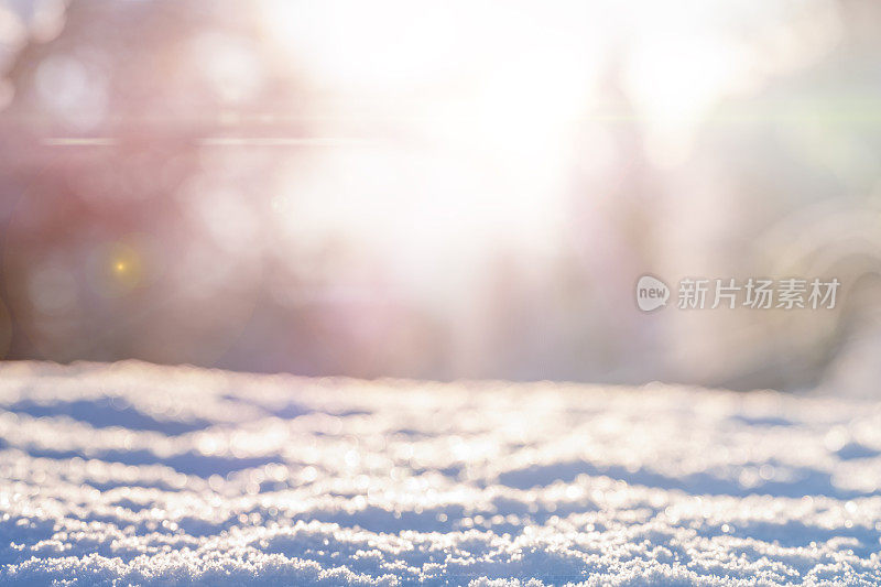 雪与散景和复制空间