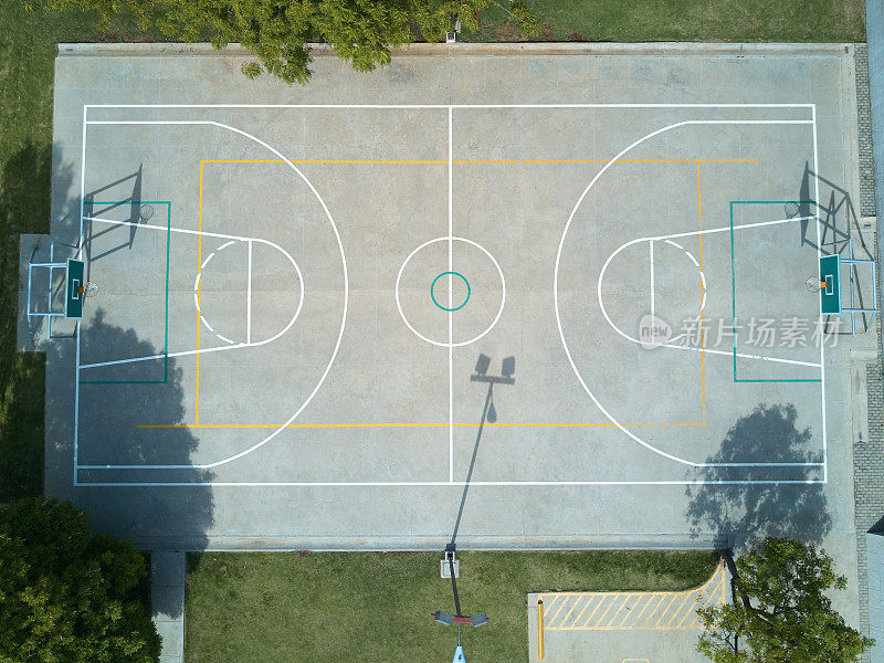 篮球场鸟瞰图