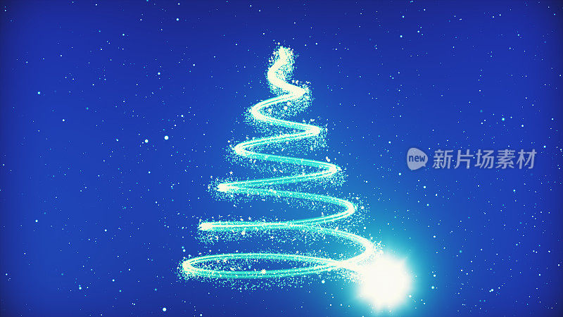 圣诞树背景-圣诞快乐3d插图