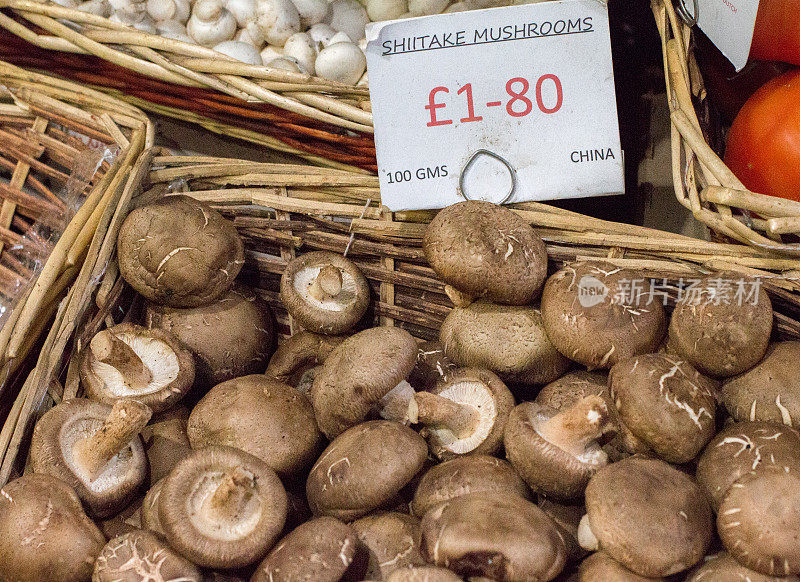 伦敦博罗市场的香菇