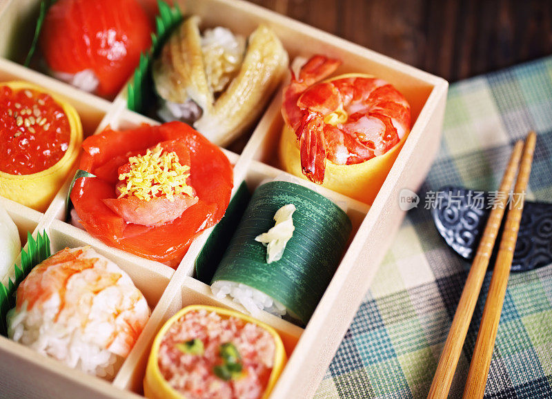 的寿司午餐盒