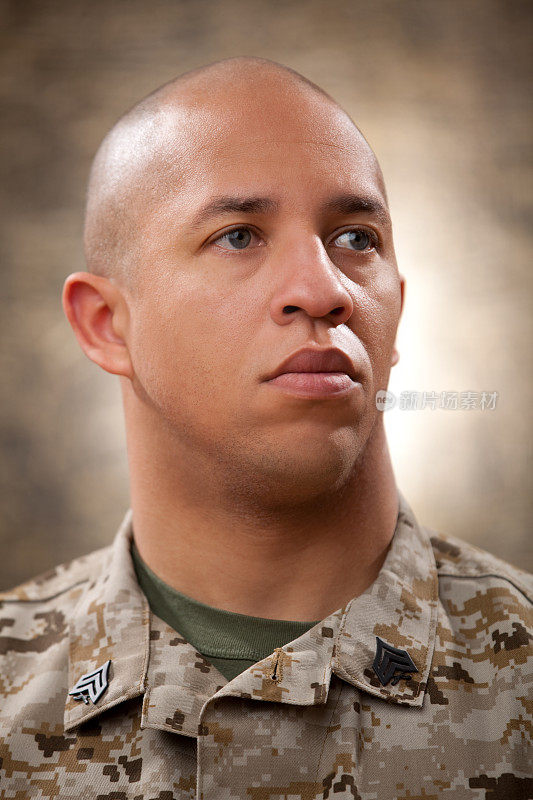美国海军陆战队士兵肖像