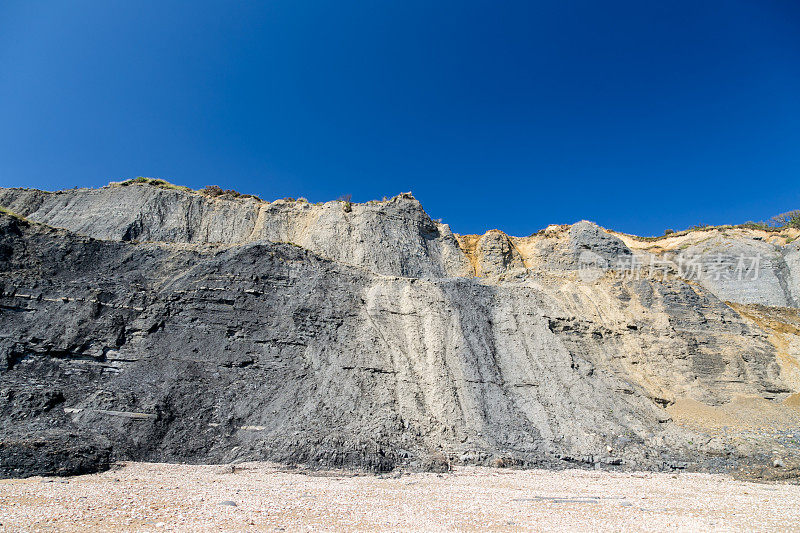 英国多塞特的侏罗纪页岩悬崖