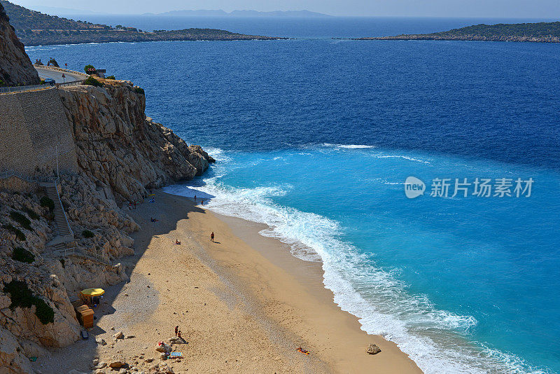 海滩高角度视图