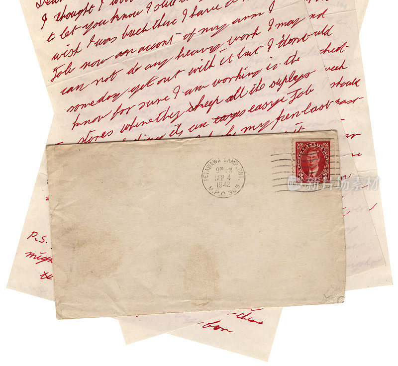 加拿大的信件和信封，二战裁剪