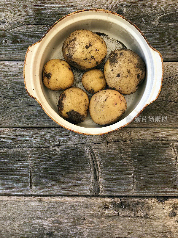 自家种植的新鲜土豆