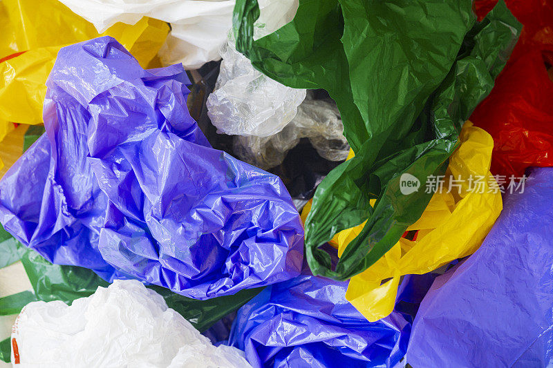 塑料袋背景，环境危害