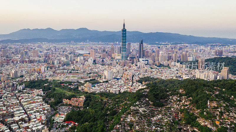 台湾台北市鸟瞰图