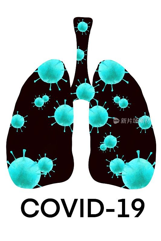 冠状病毒生物体攻击人类肺部