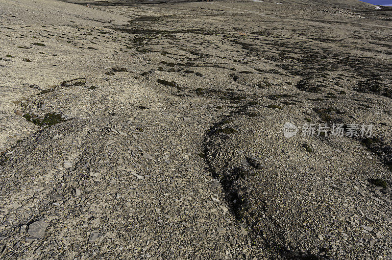 溶蚀是与冻融活动有关的边坡质量逐渐流失过程的统称。沙流波瓣和沙流片是边坡破坏和地形的类型。冻融交替作用下土壤的大规模运动。成立
