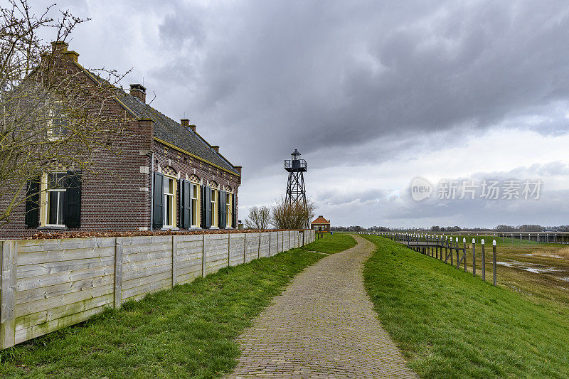 荷兰，弗莱弗兰，Noordoostpolder的原Schokland岛的老Emmeloord港