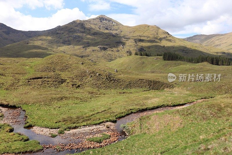 苏格兰的山脉和峡谷