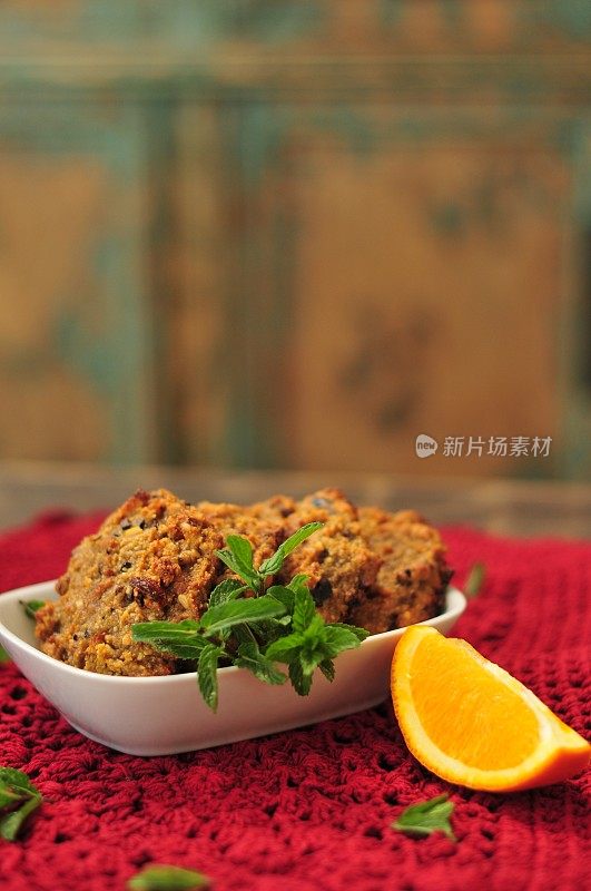 素食食物;蜂蜜坚果甜点