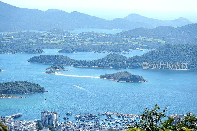 西贡海港及白沙洲的景观