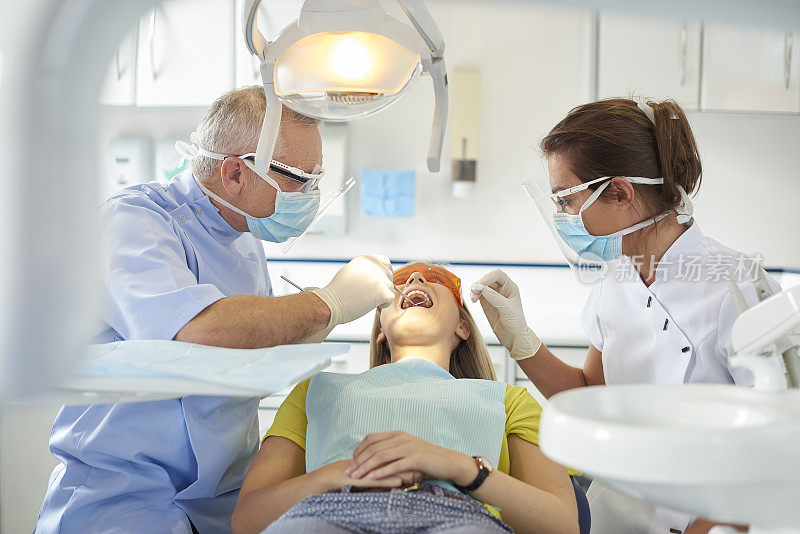 牙科小组病人检查