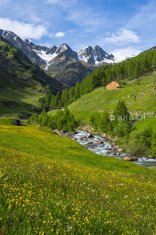 高山景观沿着Timmelsjoch高山口