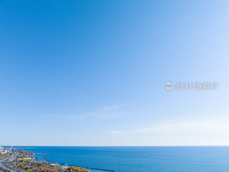 鸟瞰安大略湖和加德纳大道，怡陶碧谷，加拿大