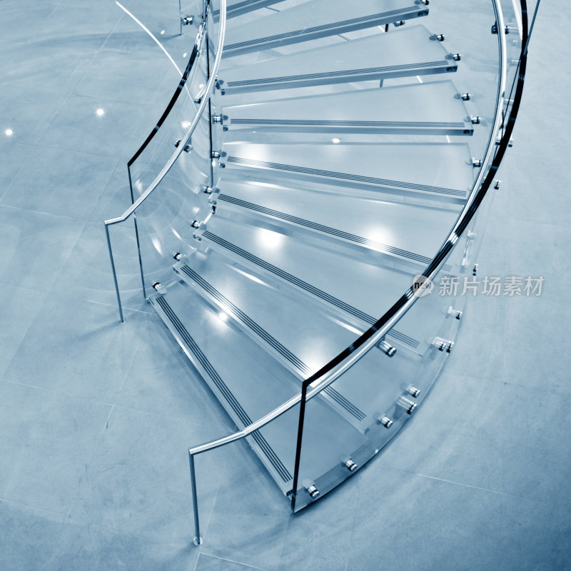 现代玻璃楼梯