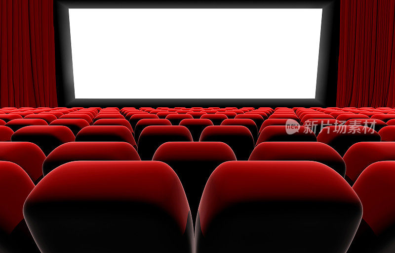 电影院或电影院的屏幕座位。