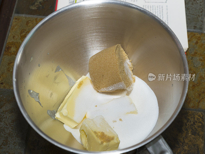 糖黄油碗，用于制作巧克力饼干