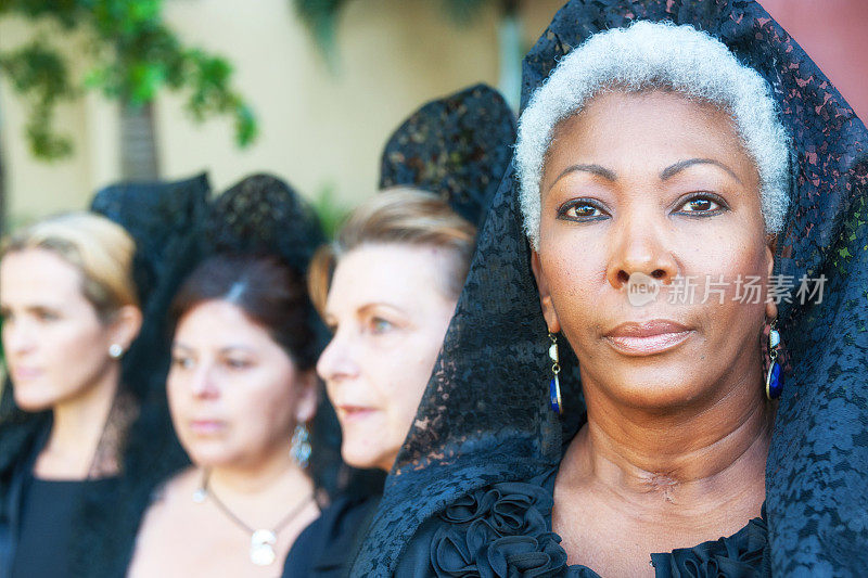 五十多岁的加勒比黑人妇女