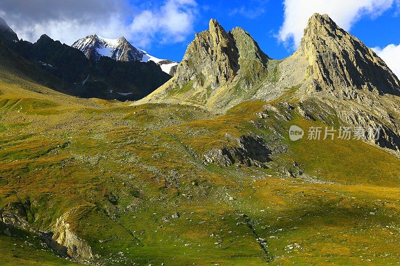 阿尔卑斯山景观，勃朗峰-瑞士，意大利，法国阿尔卑斯山