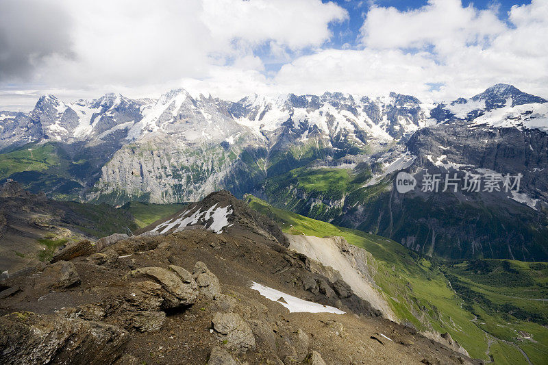 瑞士阿尔卑斯山全景