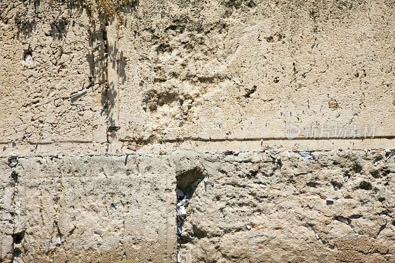 注意在西面的墙上。耶路撒冷。