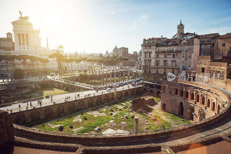 图拉真的市场和对罗马广场的看法